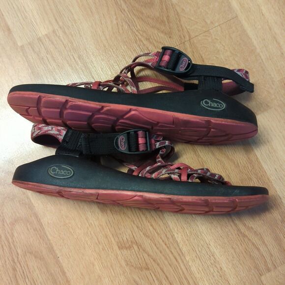 Chaco ZX3 Sandals Womens 10 Pink Strappy Gorpcore Hiking Summer - Picture 5 of 6